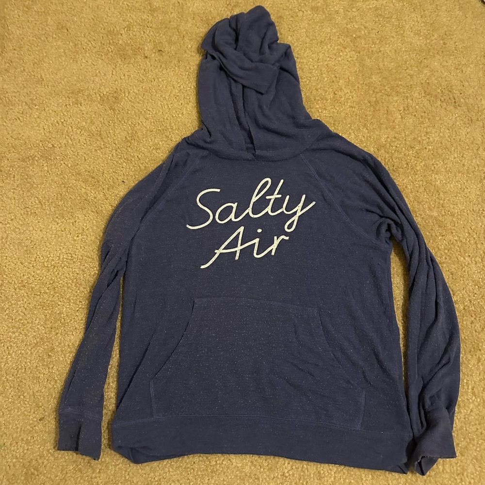 Sundry Navy Salty Air Hooded Sweater